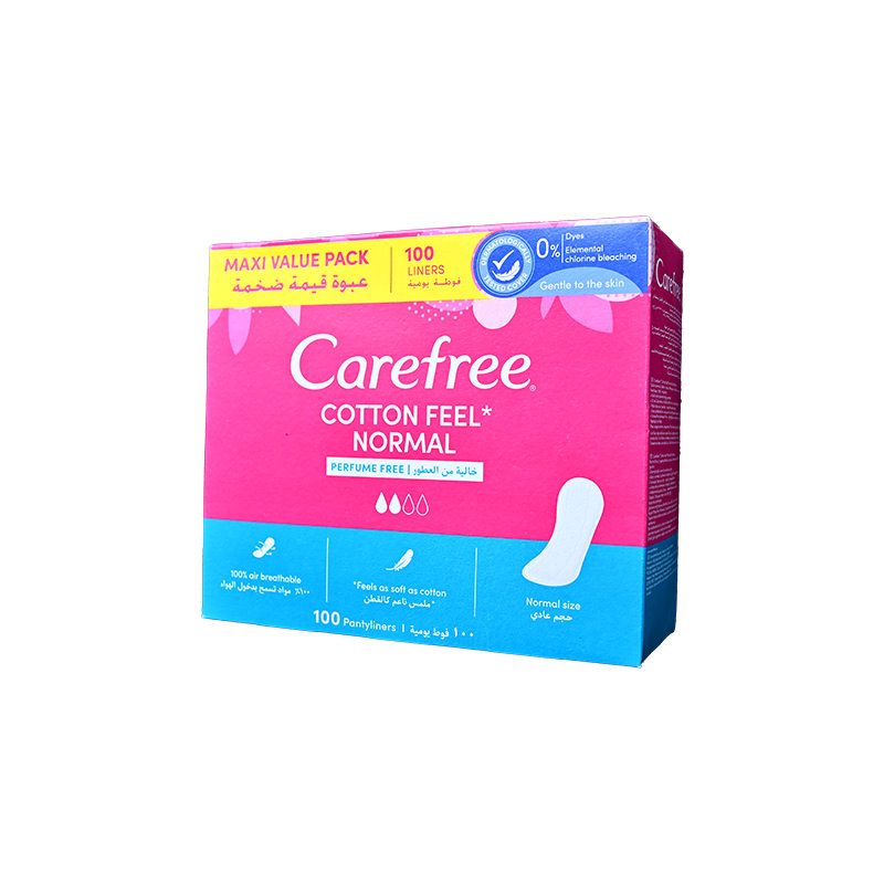 CAREFREE COTTON FEEL NORMAL 100 PCS