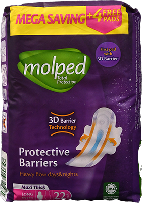 MOLPED MAXI THICK LONG PROTECTIVE BARRIERS 22PADS