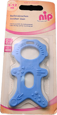 NIP TEETHER MAN 3-12M SN.0210 عضاضةمطاط