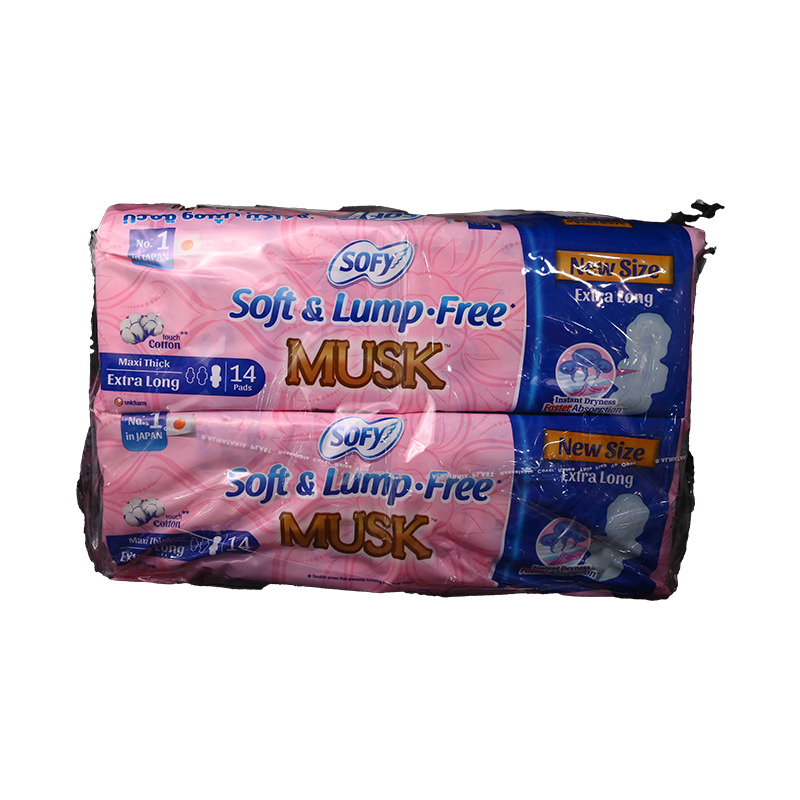 SOFY EXTRA LONG MUSK 14 PADS 2 PIECE OFFER 819