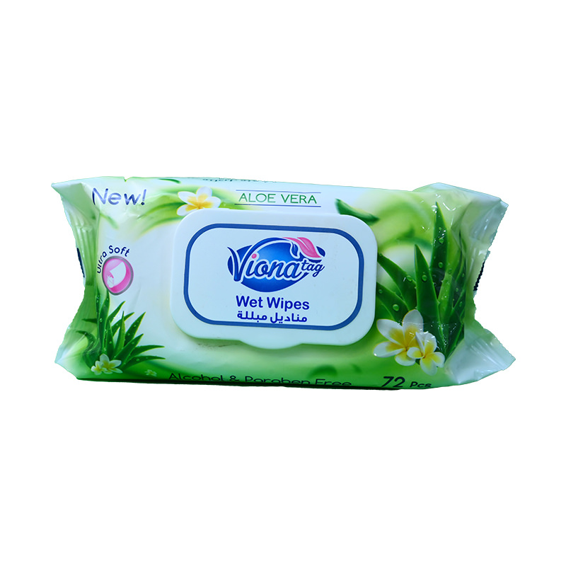 VIONA WET WIPES ALOE VERA 72 PCS