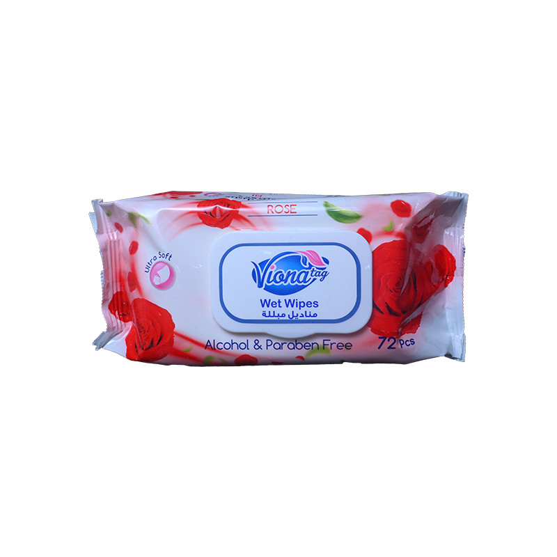 VIONA WET WIPES ROSE 72 PCS