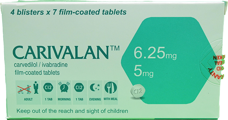 CARIVALAN 6.25/5 MG 28 TAB