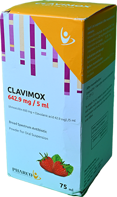 CLAVIMOX 642.9 MG 75 ML