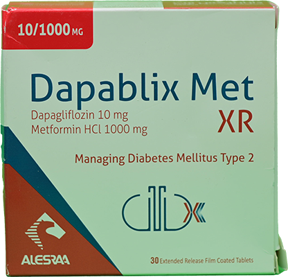 DAPABLIX MET 10/1000 MG XR 30 TAB