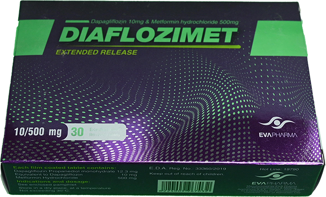 DIAFLOZIMET 10/500MG 30 TAB