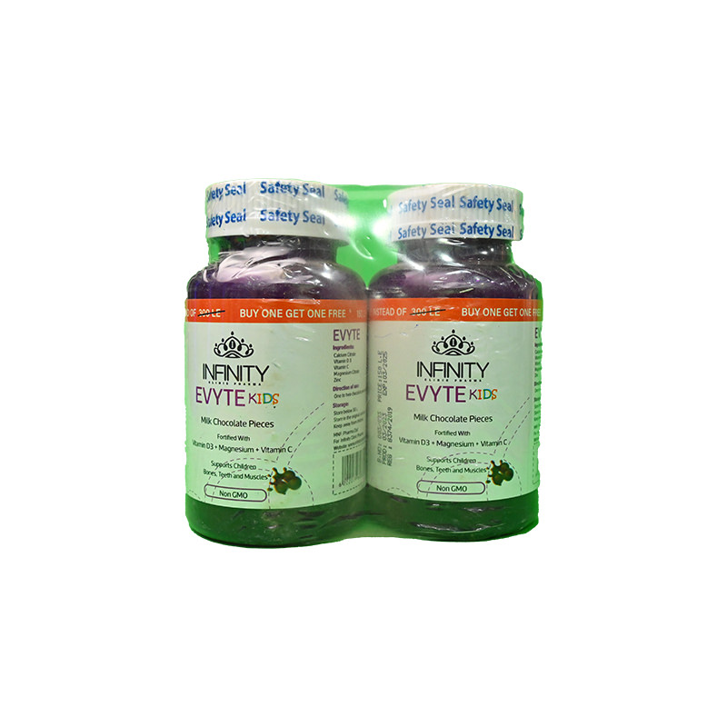 INFINITY EVYTE KIDS CHOCLATE 45 PIECES+1 FREE