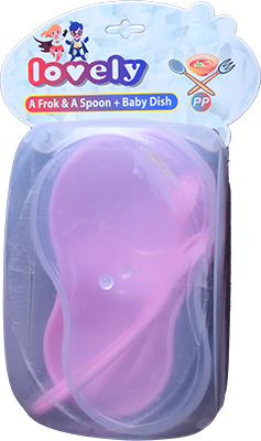 LOVELY BABY DISH + A FROK & SPOON