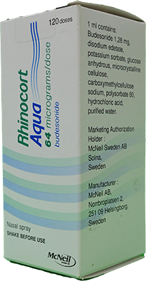 RHINOCORT AQUA 64 MIC SPRAY 120 DOSES