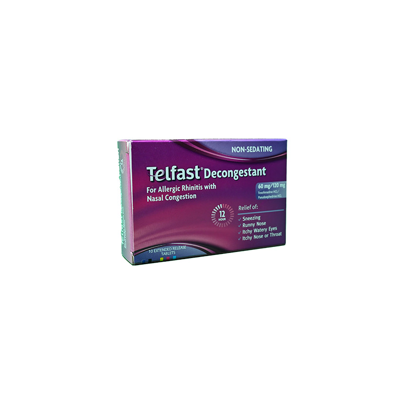 TELFAST DECONGESTANT 60MG/120MG 10TAB