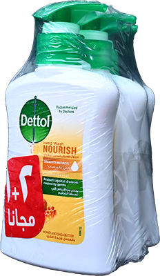 DETTOL HAND WASH NOURISH HONEY&SHEA BUTTER 2+1FREE 1 BOX