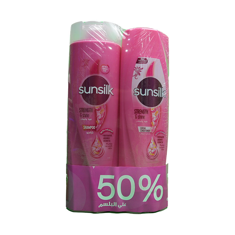 SUNSILK STRENGTH&SHIN SH 350ML+COND 350ML SP.OFFER 1 BOX