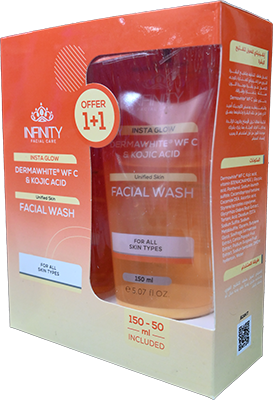 INFINITY INSTA GLOW FACIAL WASH 150ML+50ML SP.OFF 1 BOX