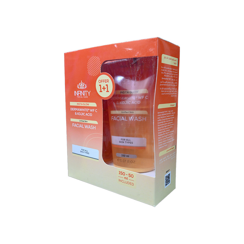 INFINITY INSTA GLOW FACIAL WASH 150ML+50ML SP.OFF 1 BOX