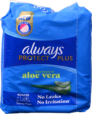 ALWAYS PROTECT PLUS MAXITHICK EX.LONG 7 PAD 1 BOX