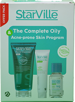 STARVILLE CLEANS GEL+MISELLAR WATER+ACNE CREAM OFF 1 BOX