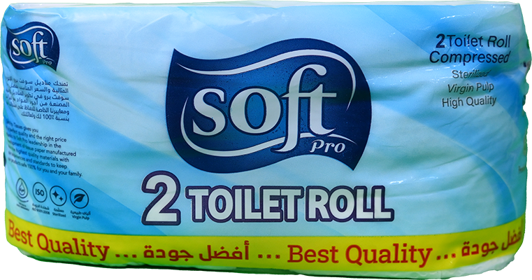 SOFT PRO 2 TOILET ROLL  1 BOX