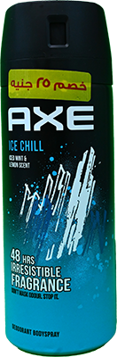 AXE ICE CHILL ICED MINT&LEMON 150ML SPRAY DIS 25LE 1 BOX