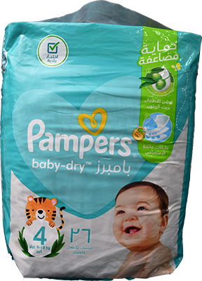 PAMPERS SIZE (4) 26 DIAPER 1 BOX
