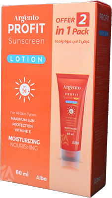 ARGENTO PROFIT SUNSCREEN LOTION 60ML 1+1 SP OFFER 1 BOX