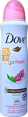 DOVE SPRAY GO FRESH 150ML DIS 20% رمان  1 BOX