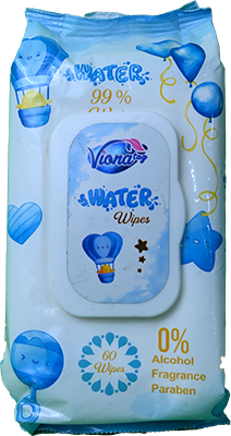 VIONA WATER WIPES 60PCS 1 BOX