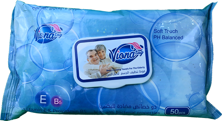VIONA BODY CLEANING TOWIES FOR THE ELDERLY 50PCS 1 ONE UNIT