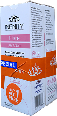 INFINITY FLARE DAY CREAM 60 GM+1 FREE 1 BOX