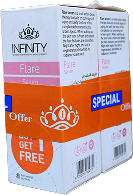 INFINITY FLARE SKIN SERUM 40ML+1 FREE 1 BOX