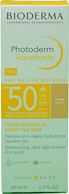 BIODERMA PHOTO AQUAFLUIDE SPF50+CLAIRE LIGHT 40ML 1 BOX