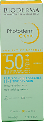 BIODERMA PHOTODERM CREAM SPF+50 INVISIBLE 40ML 1 BOX