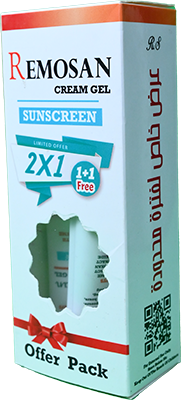 REMOSAN SUNSCREEN CREAM GEL 60 GM 1+1 FREE 1 BOX