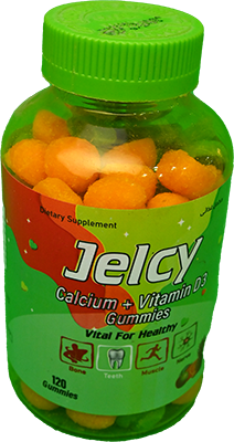 JELCY CALCIUM&VIT D3 120 GUM 1 BOX