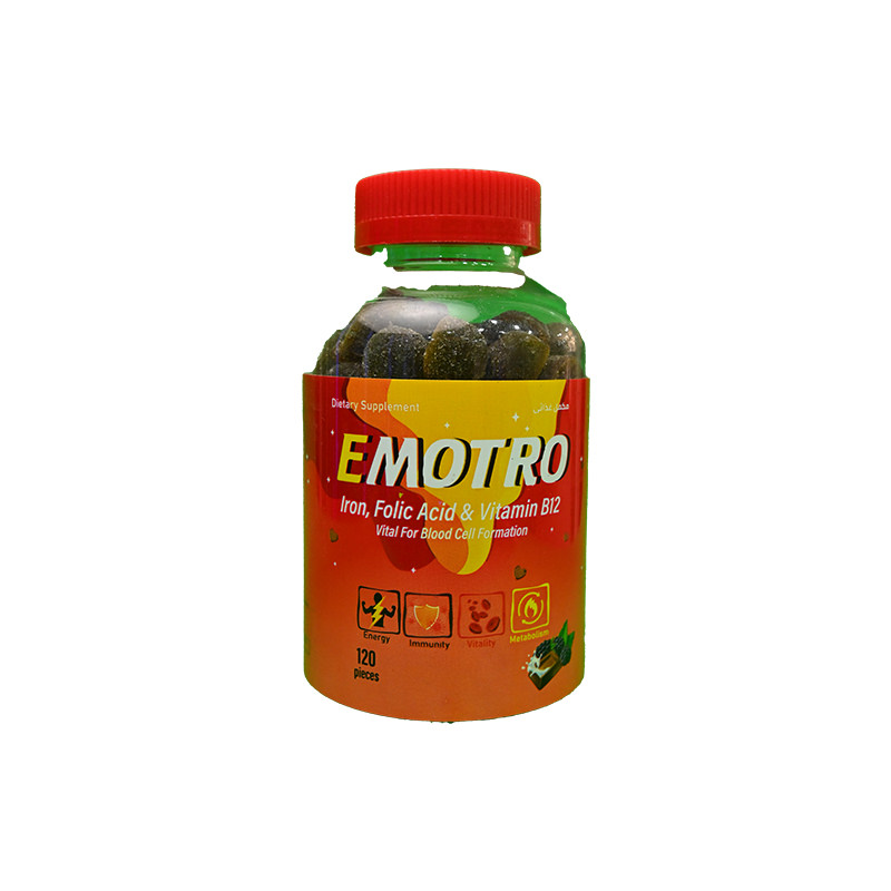 EMOTRO IRON&FOLIC ACID &VIT B12 120 PIECES 1 BOX