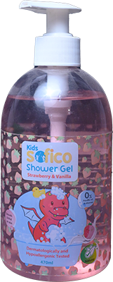 SOFICO KIDS SHOWER GEL STRAWBERRY&VANILLA 470 ML 1 BOX