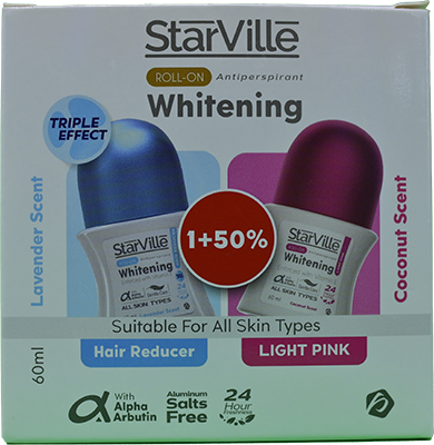 STARVILLE ROLL ON HAIR REDUCER+LIGHT PINK S.P OFF 1 BOX
