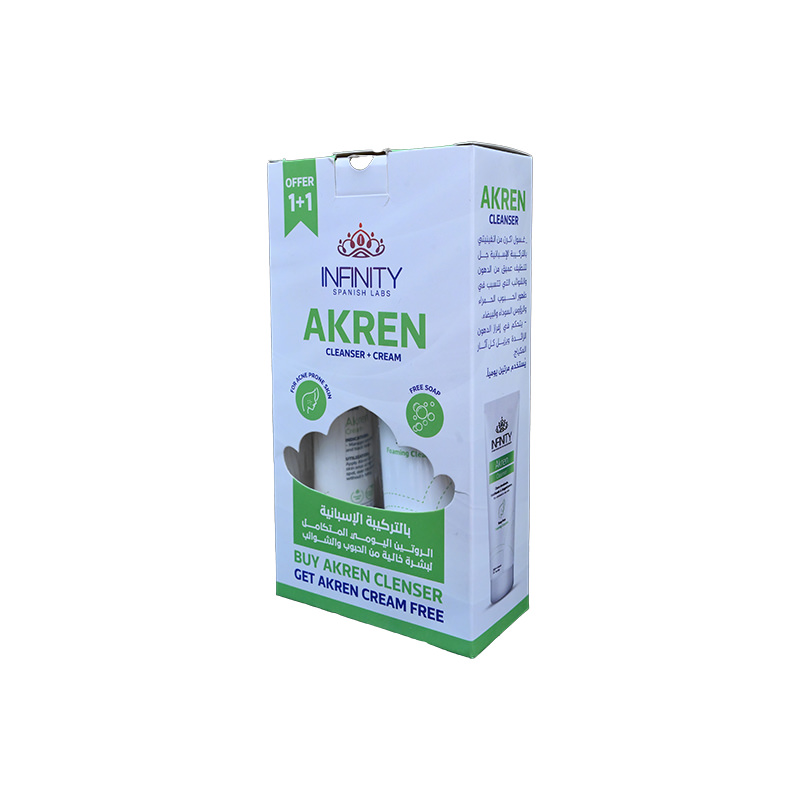 INFINITY AKREN CLEANSER 250 ML +AKREN CR 60GM OFF 1 BOX