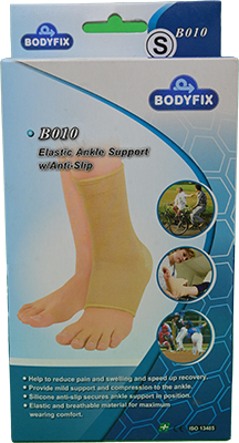 BODYFIX ELASTIC ANKLE SUPPORT W/ANTI SLIP B010 (S) 1 BOX