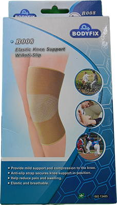 BODYFIX ELASTIC KNEE SUPPORT W/ANTI SLIP B008 (L) 1 BOX