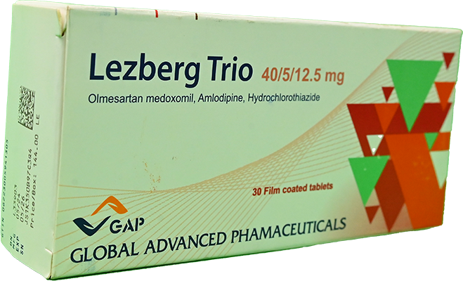 LEZBERG TRIO 40/5/12.5MG TAB 3 STRIP 30 TAB