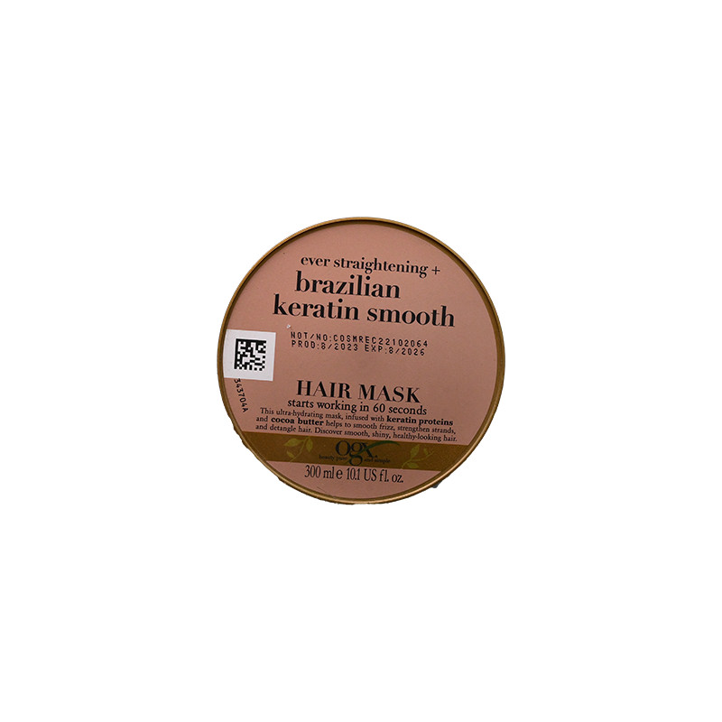 OGX BRAZILIAN KERATIN SMOOTH HAIR MASK 300 ML 1 ONE UNIT