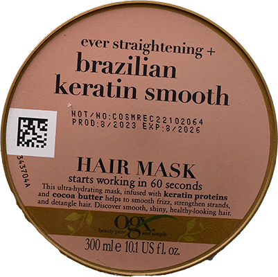OGX BRAZILIAN KERATIN SMOOTH HAIR MASK 300 ML 1 ONE UNIT