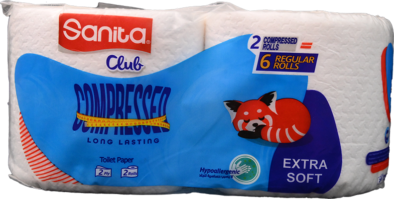 SANITA CLUB COMPRESED TOILET 2 ROLL  1 ONE UNIT