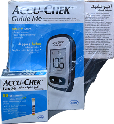 ACCU-CHEK GUIDE ME +50 TEST STRIPS+SOFTCLIX 100PCS 1 BOX