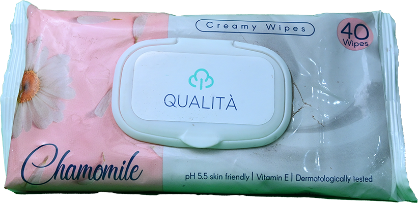 QUALITA WIPES CHAMOMIL 40 WIPES  1 BOX