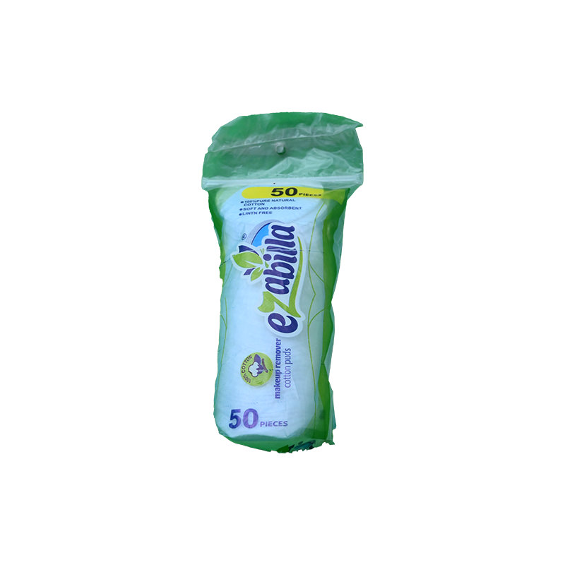EZABILLA MAKE UP REMOVER COTTON PUDS 50 PIECES 1 BOX