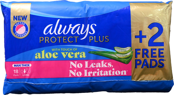 ALWAYS PROTECT PLUS MAXI THICK LONG18+2PAD FREE 1 BOX