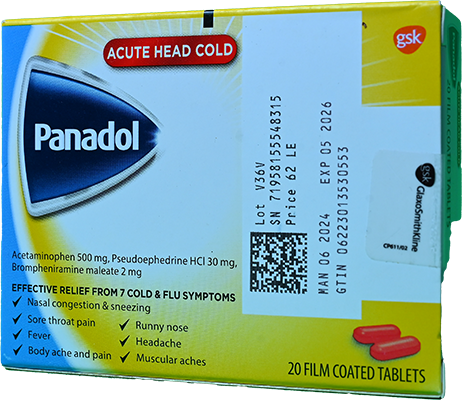 PANADOL ACUTE HEAD COLD TAB 2 STRIP 20 TAB