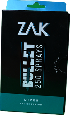 ZAK BULLET DIVER EAU DE PARFUM 250 SPRAYS 25ML 1 BOX