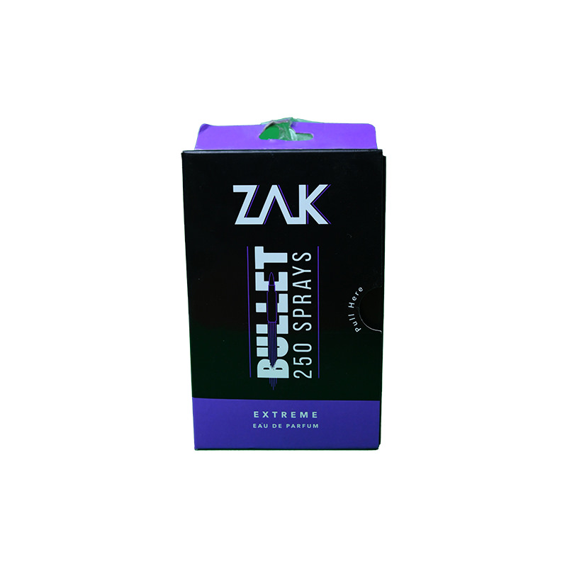 ZAK BULLET EXTREME EAU DE PARFUM 250 SPRAYS 25ML 1 BOX